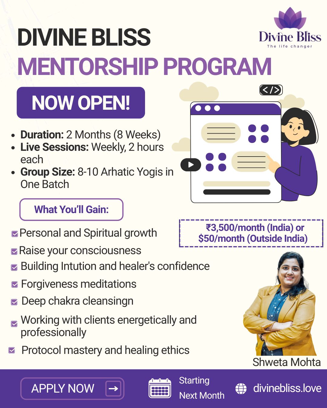 Divine Bliss Mentorship Program for Pranic Healers